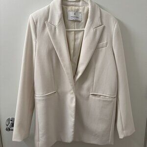 Stradivarius White Blazer